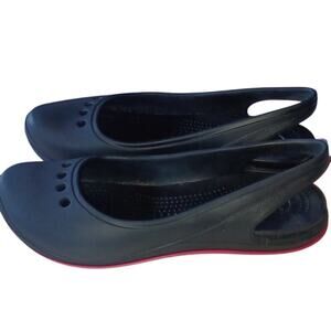Crocs Women's Slingback Shoes Size 8 Black Pink Mary Jane Juneau Sling Outdoors